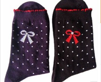 波點女卡通學(xué)生 散襪 庫存襪子 可以訂做加工